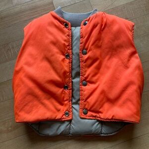 Reversible Orange and Gray Vest